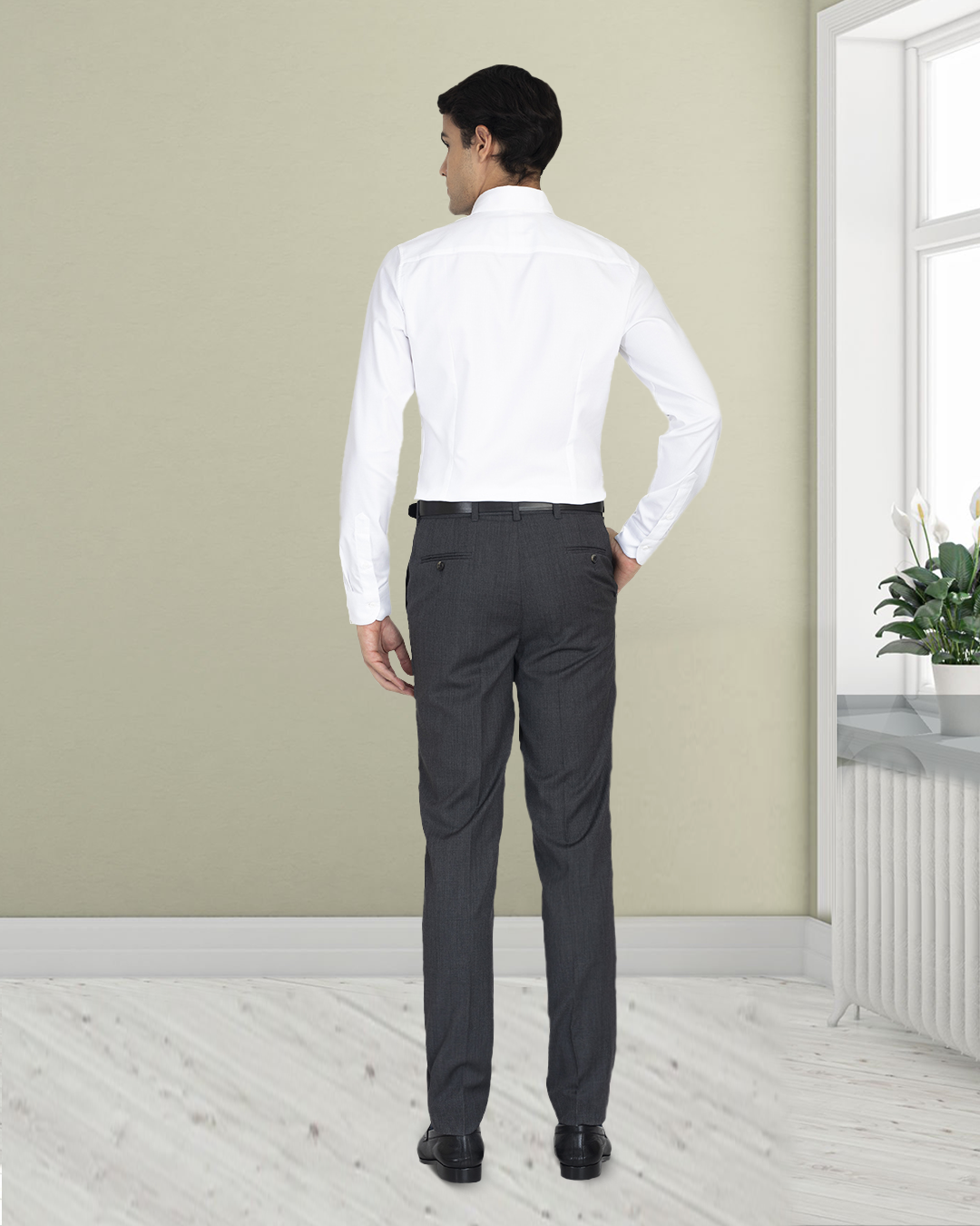 Washable Wool Pants: Dark Grey