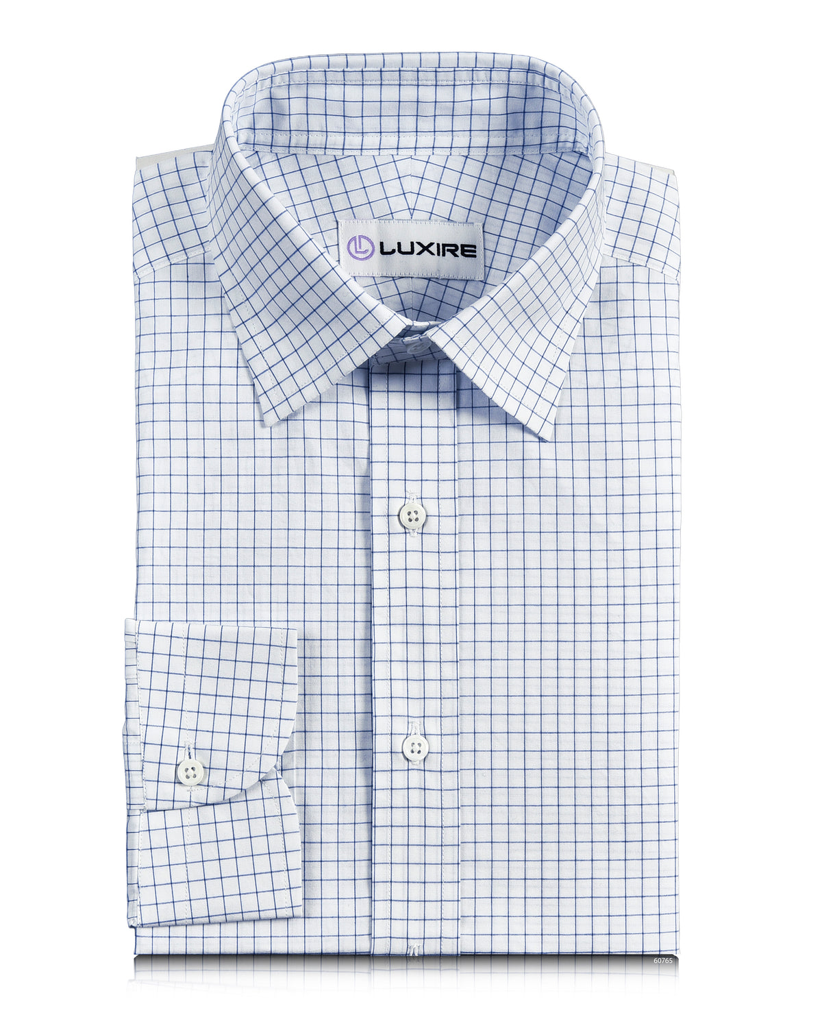 Navy White Checks Shirt - 2