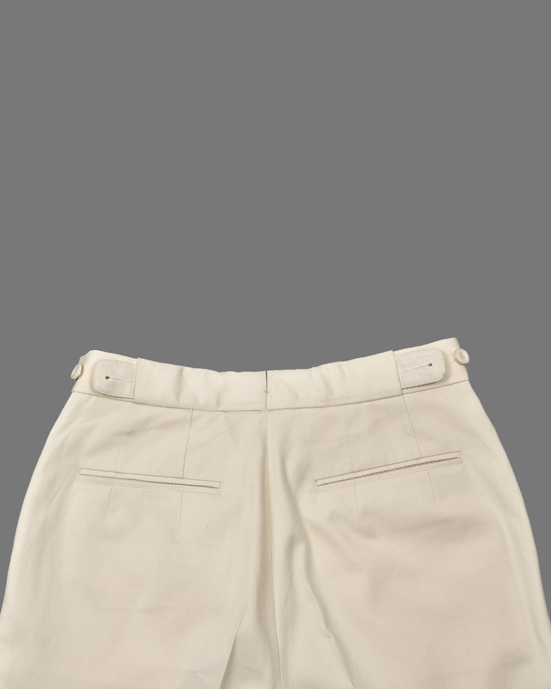 Dobby Cotton Lycra: Luscious Off-White