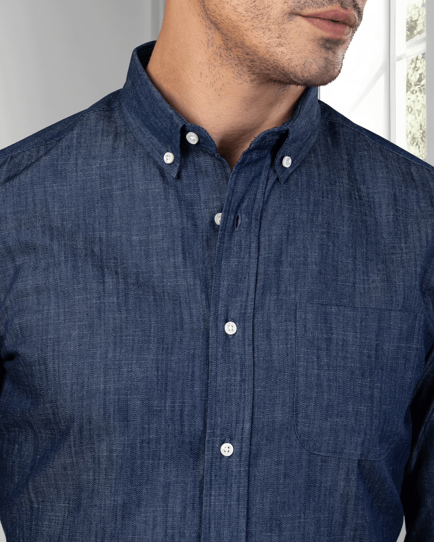 Dark Blue Denim Shirt