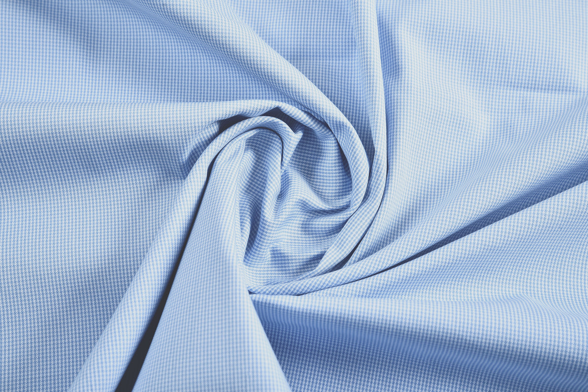 Light Blue Houndstooth Shirt - 6