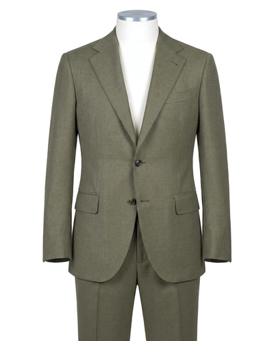 Dugdale Olive Wool Flannel Dress Suit