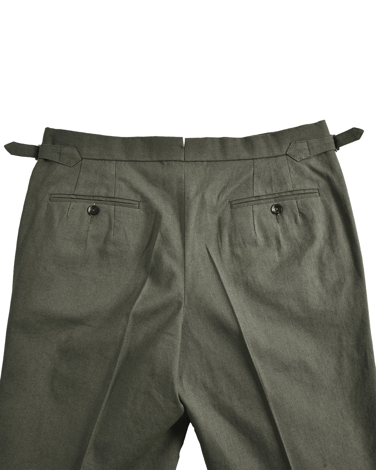 Linen Fresco Olive Green Dress Pant - 15