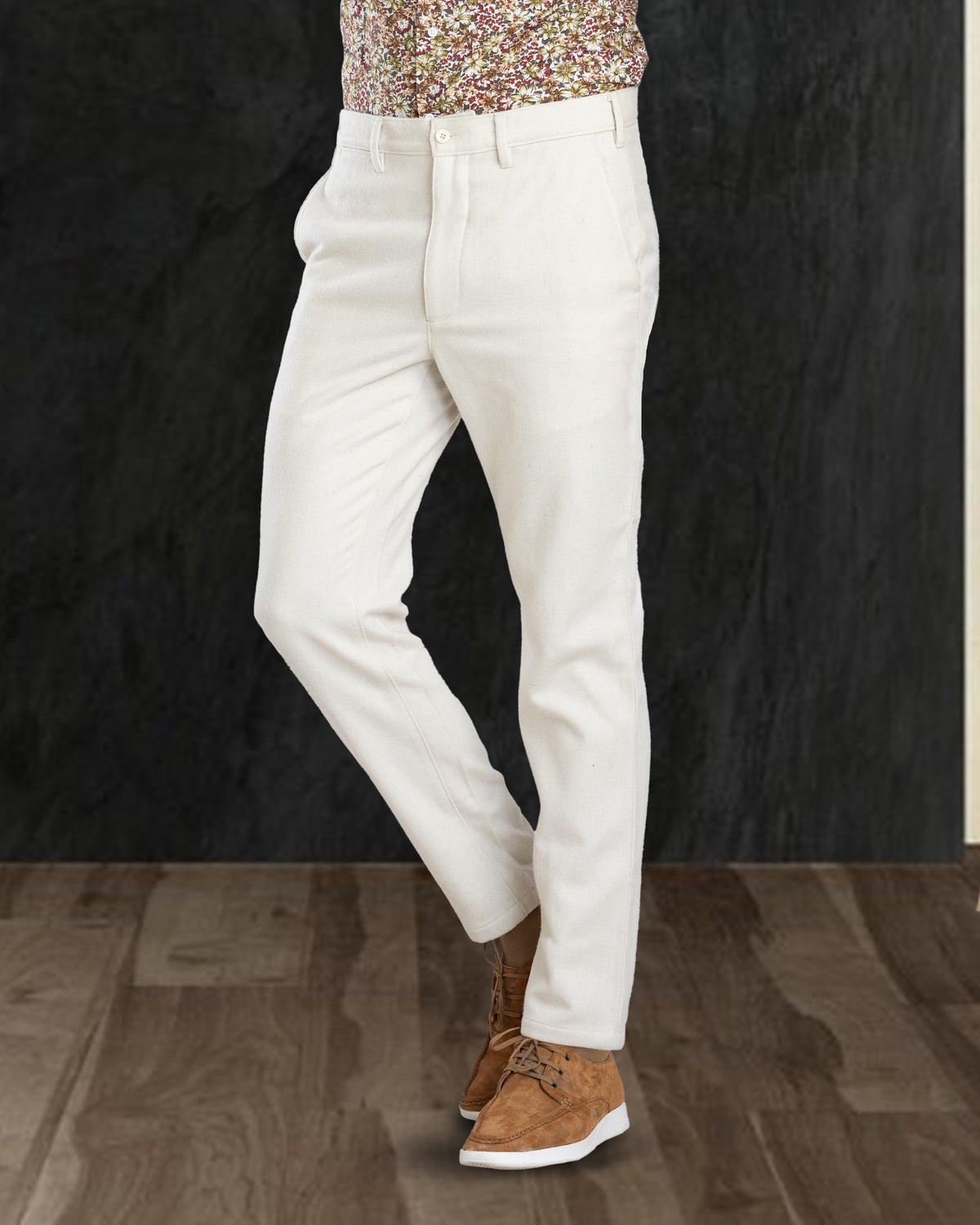 Cream Wool Chino - 1