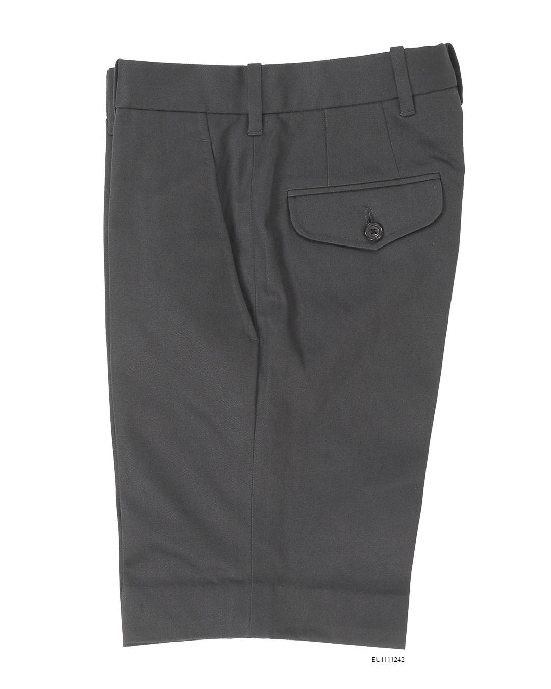 Dark Charcoal Grey Twill Shorts - 1