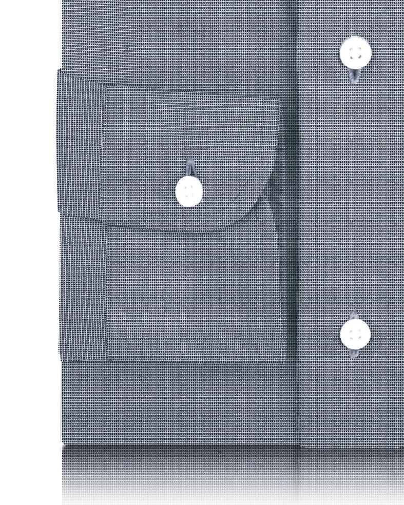 Grey End on End Shirt - 4