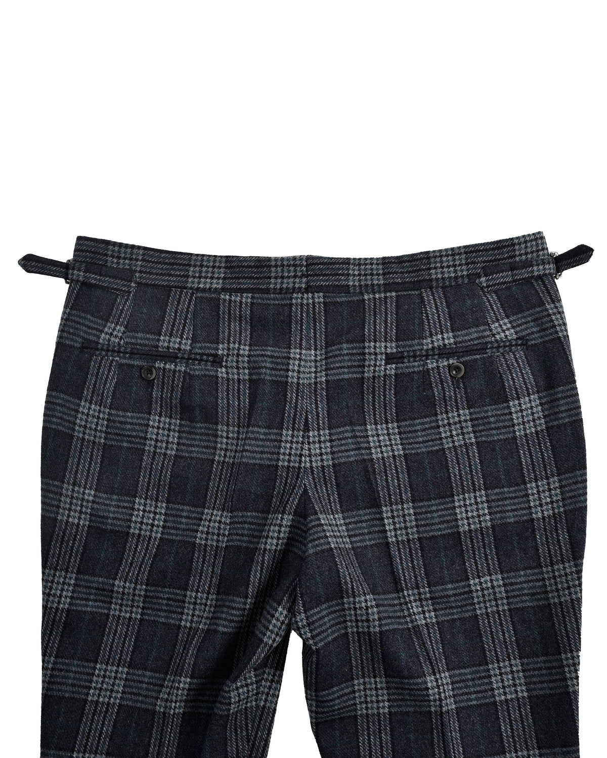 Cerruti Blue Green Wool Plaid Pants - 6