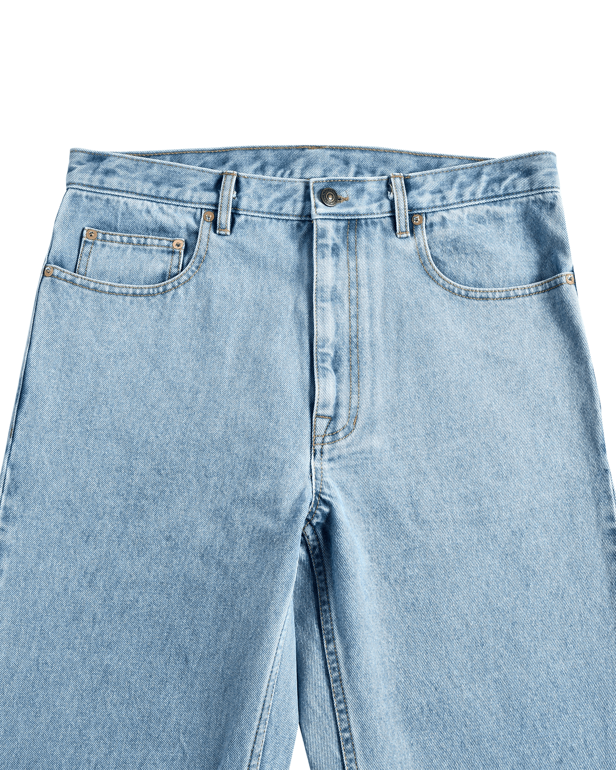 Fade Washed Light Blue Jeans - 17