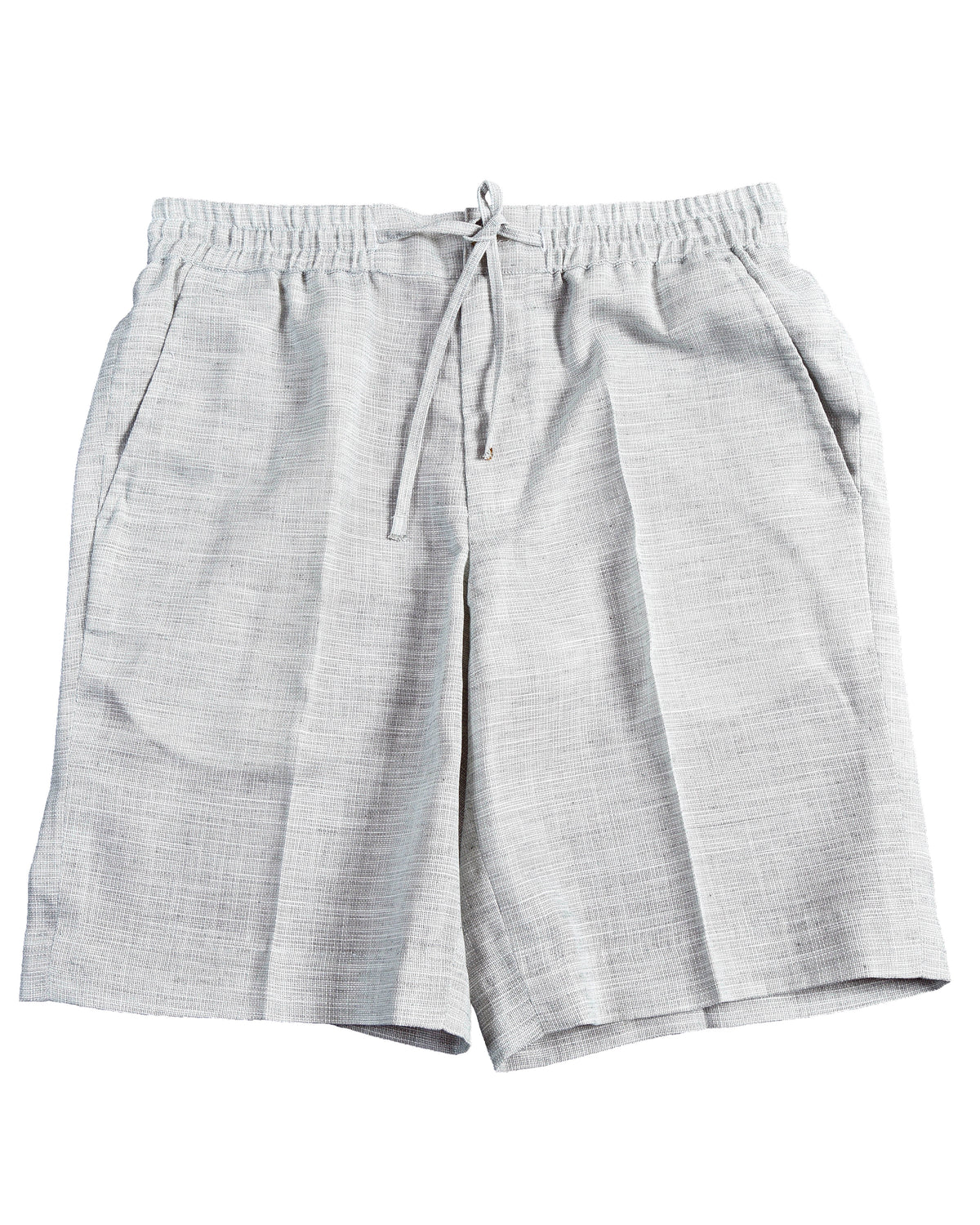 Soft Washed Light Grey Drawstring Shorts - 10