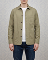 Fresco Cotton Pale Olive Shirt Jacket
