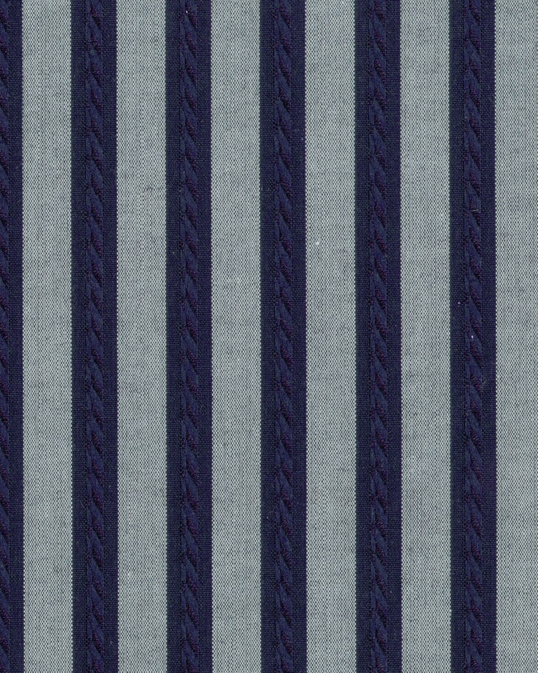 Grey Navy Bengal Stripes 120/2 Shirt - 4