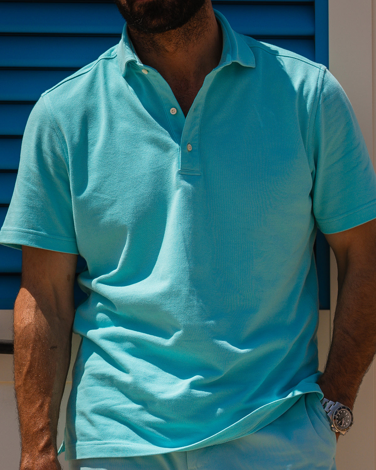 Ice Blue Polo T-Shirt - 1
