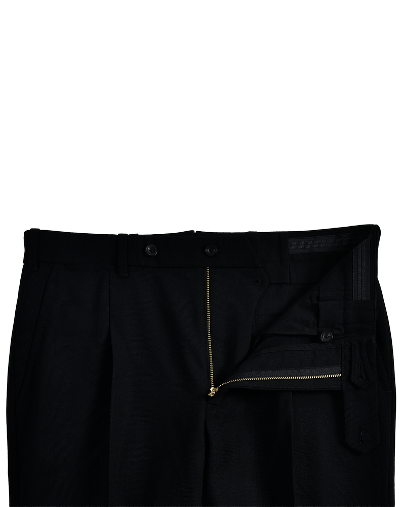 VBC: Black Tropical Wool Dress Pant