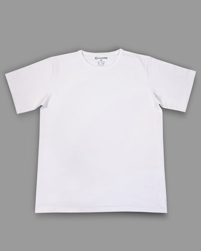 EZS Aria White Crewneck T-Shirt
