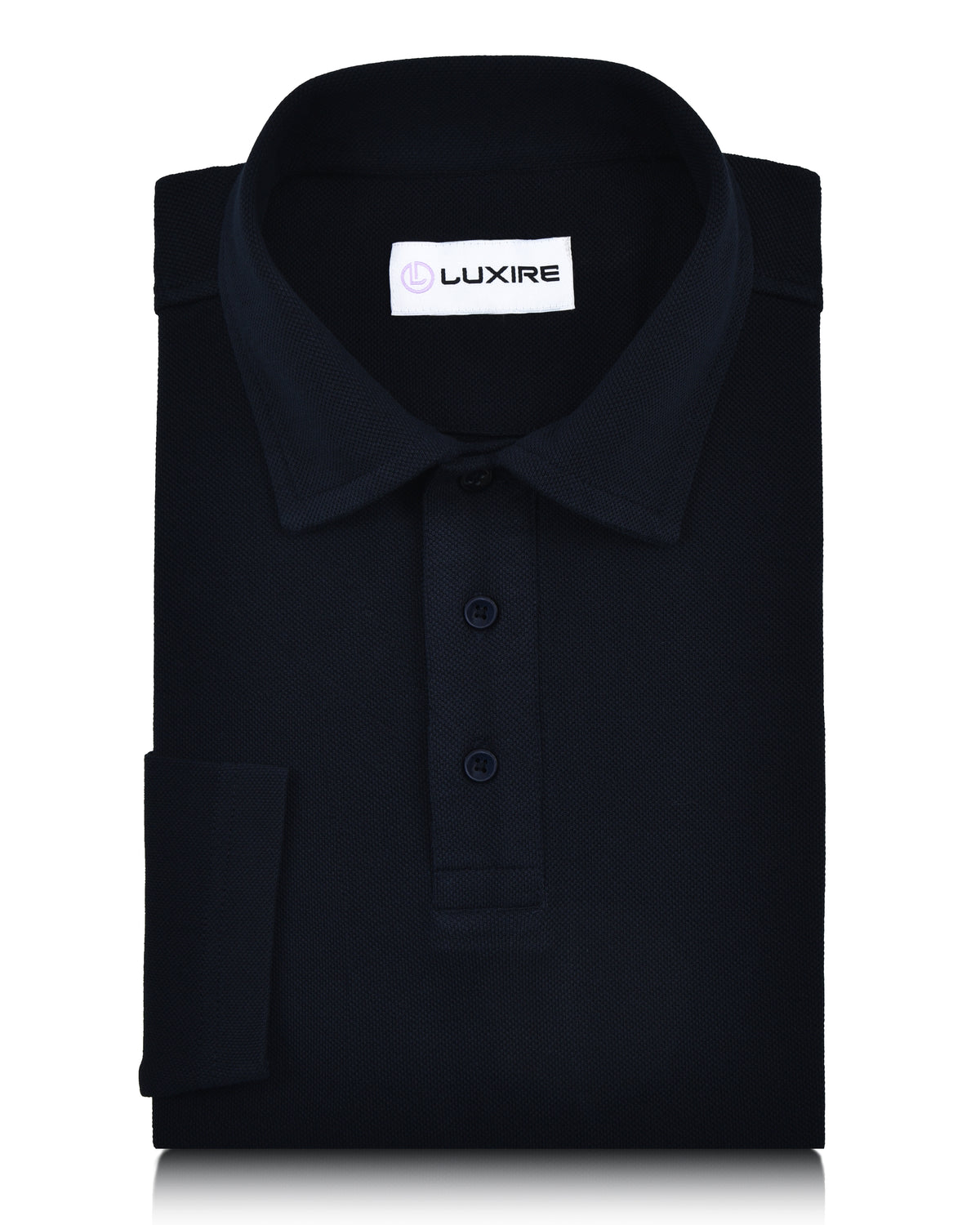 EZS Aria Navy Long Sleeve Polo - 3
