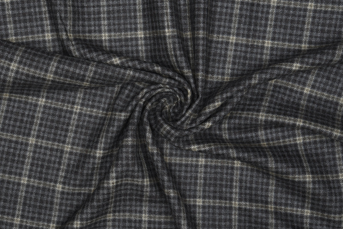 Loro Piana Brown and Grey Tweed Overchecks Pants - 5
