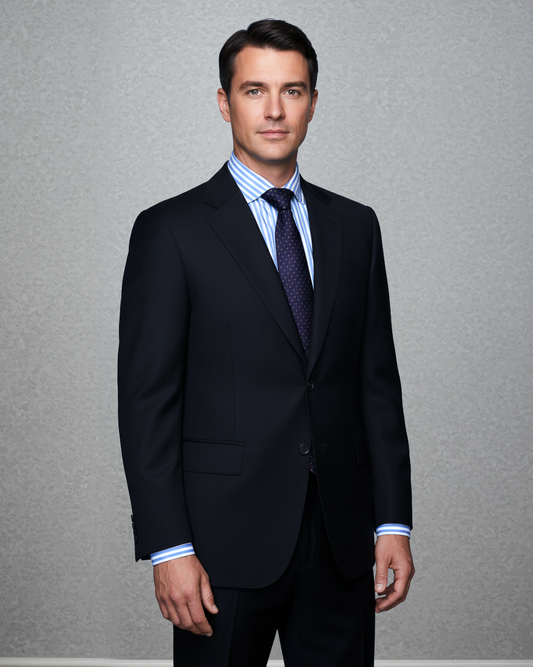 Washable Wool Suit: Black
