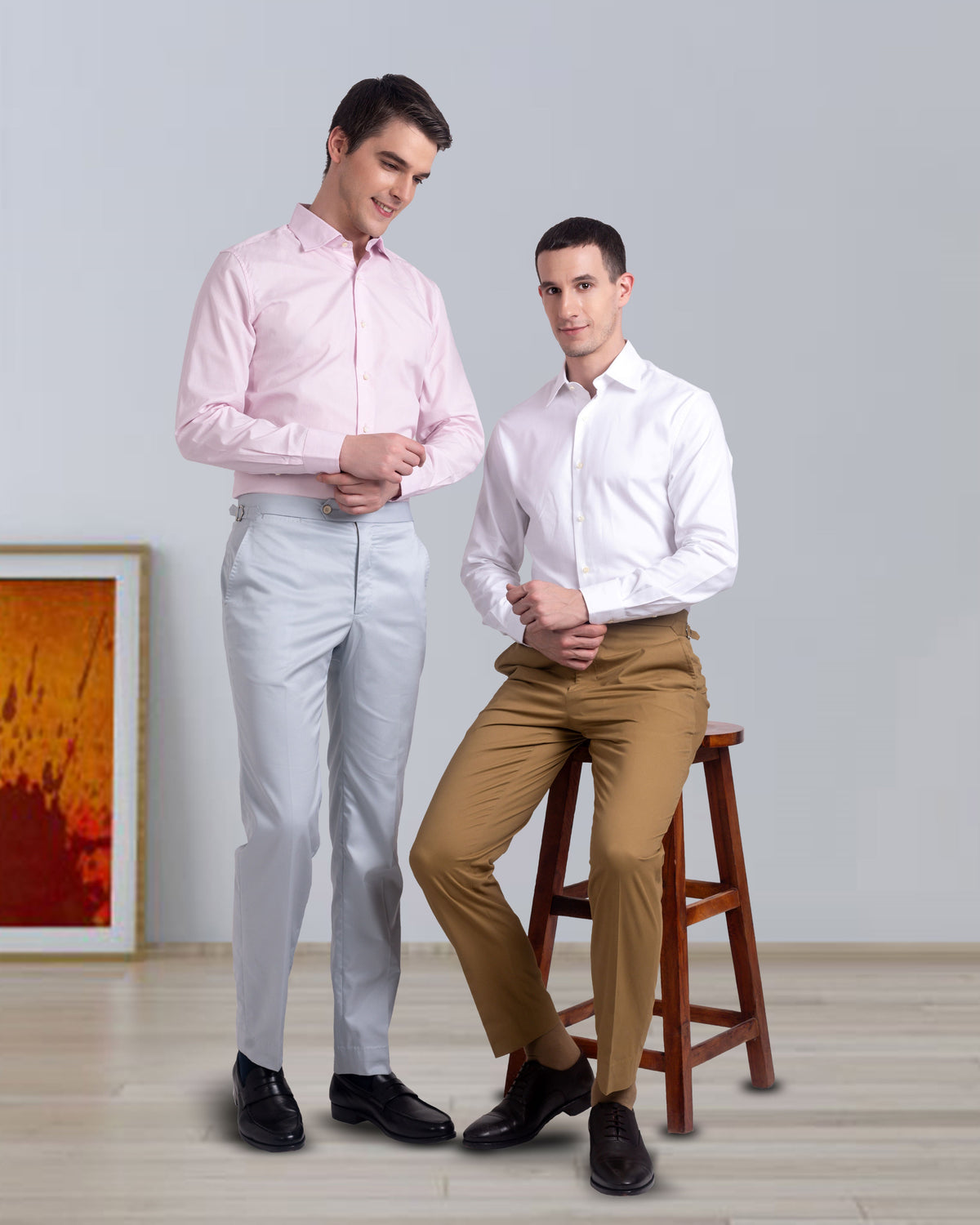 Pale Baby Pink Plain Light Poplin Shirt - 8