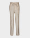 VBC: Ecru Wool-Linen Drawstring Pant