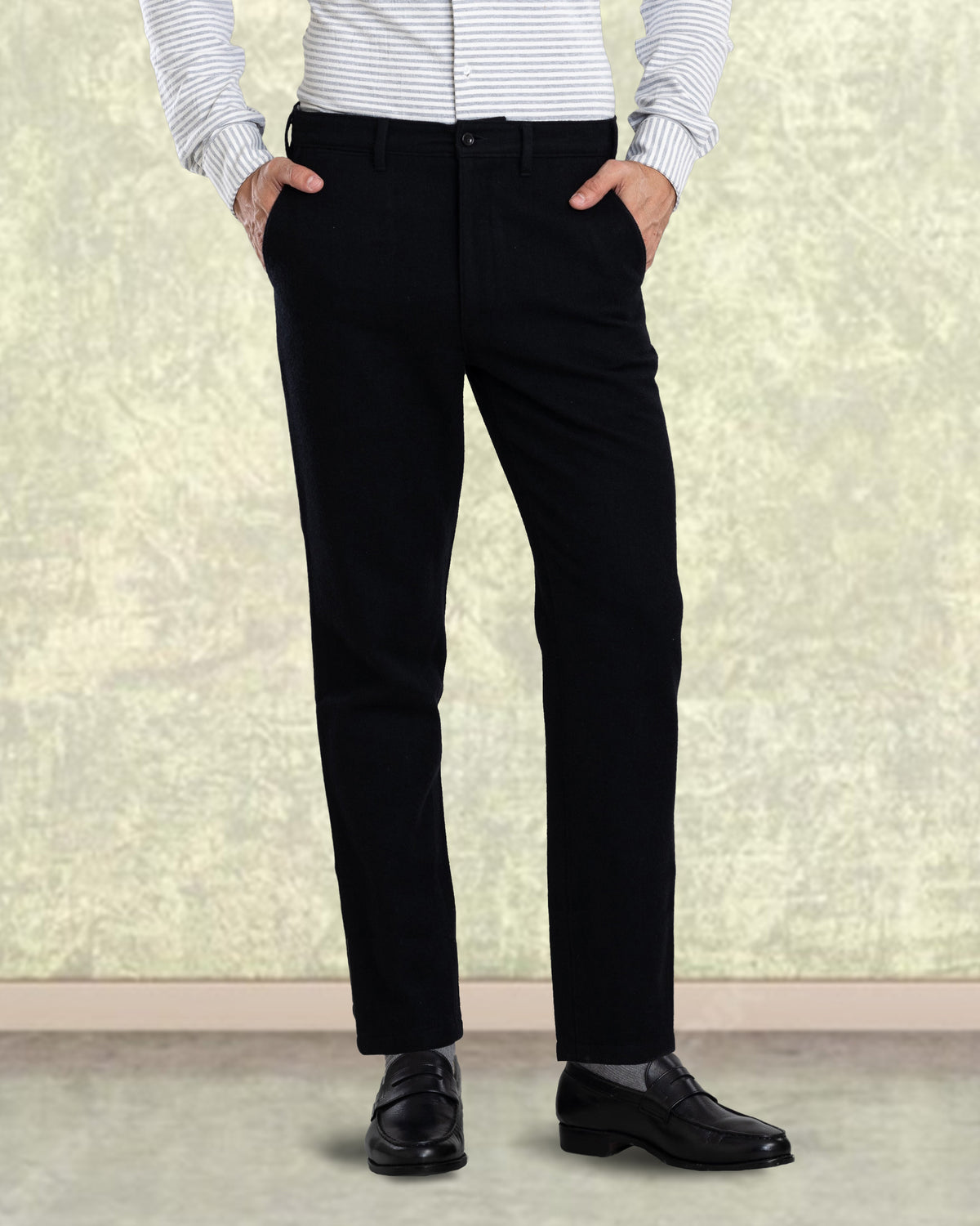Black Wool Chino - 1