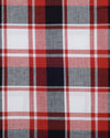 Bold Twill Red Black Checks on White