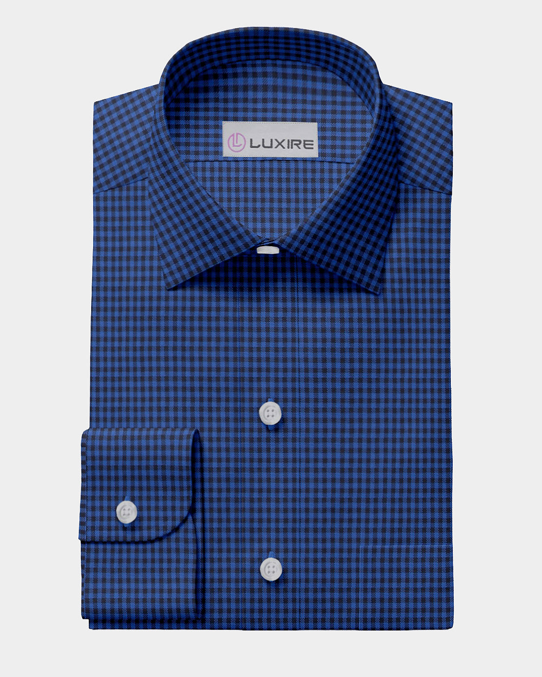 Navy Black Small Gingham Twill - 2