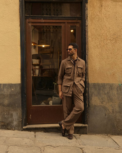 Linen Fresco Brown Pant