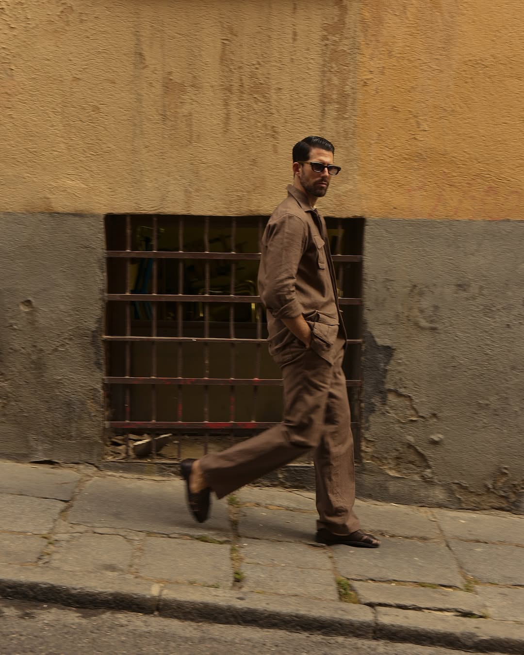 Linen Fresco Brown Pant