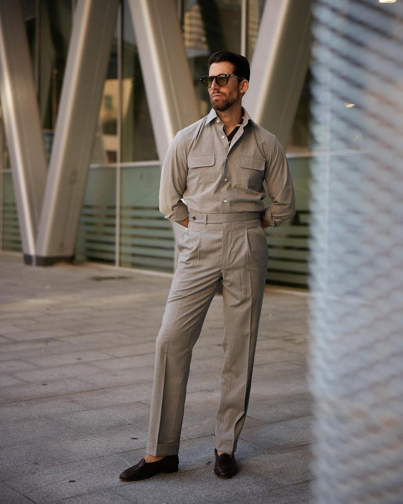 Vitale Barberis Canonico Light Grey Tropical Worsted Pant