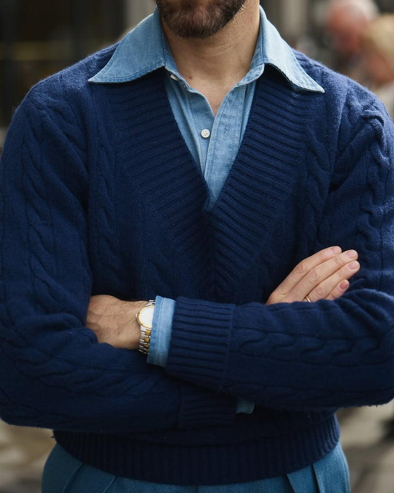 Fade Washed Hemp Cotton Chambray Shirt