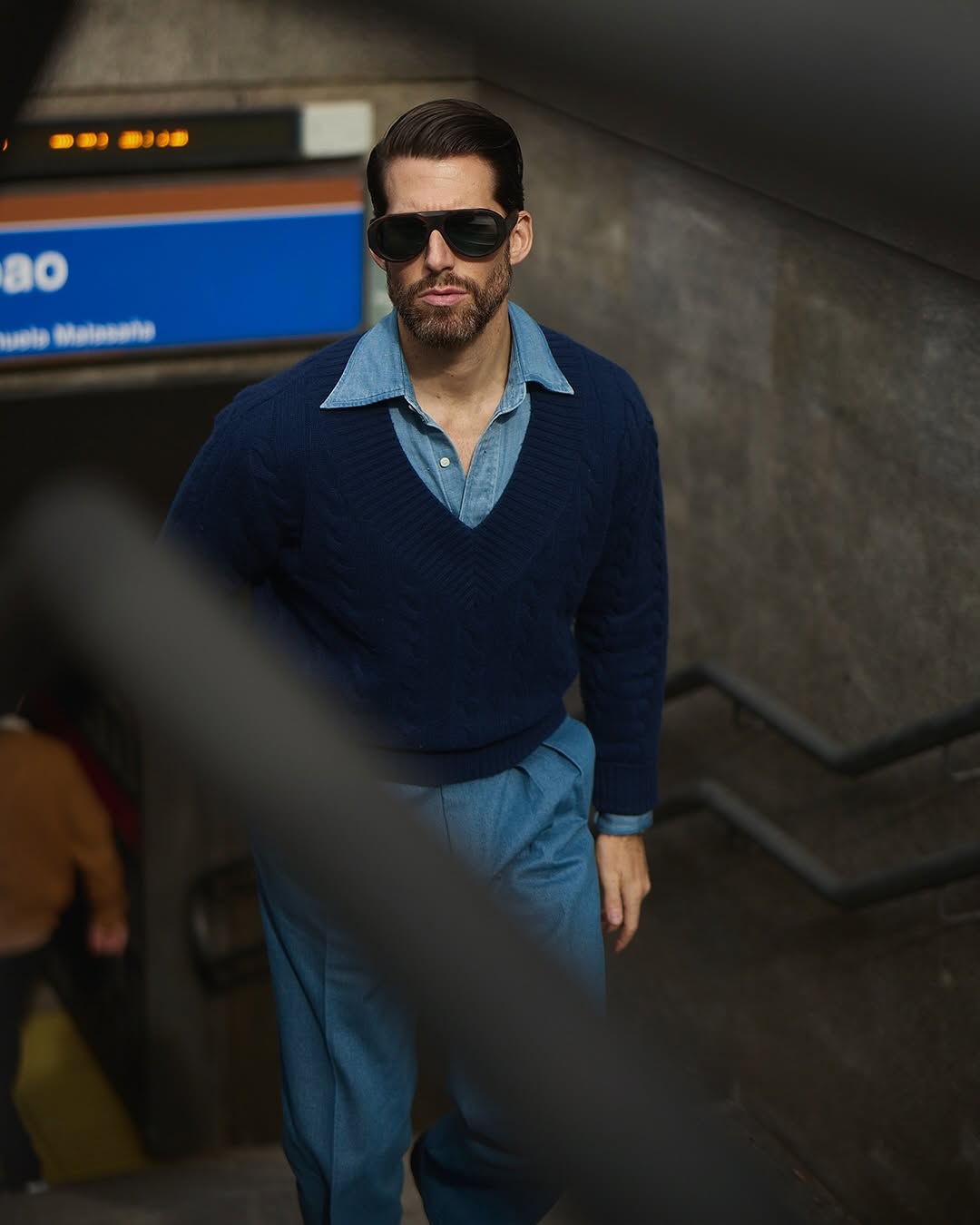 Fade Washed Hemp Cotton Chambray Shirt