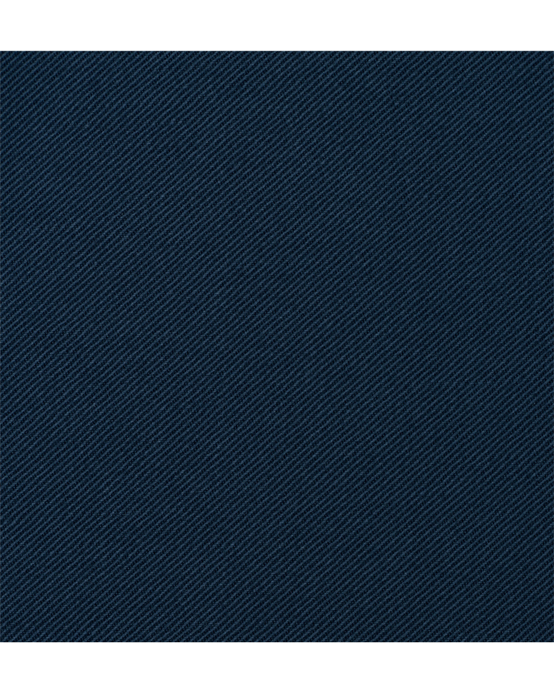 Closeup view of custom Genoa Chino pants for men by Luxire in ink blue