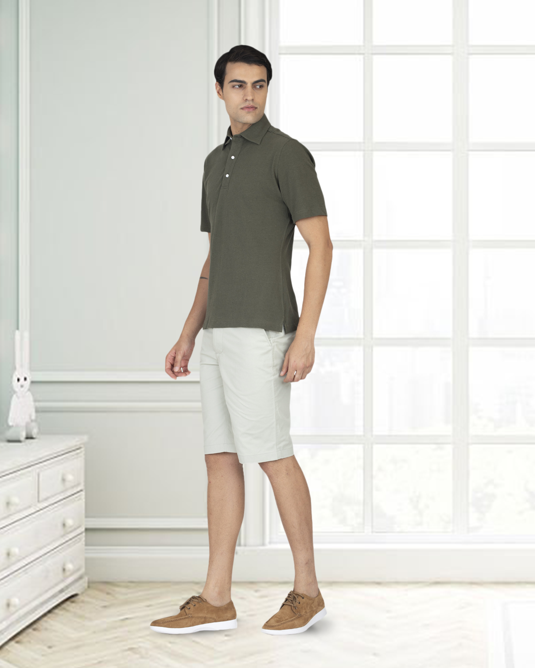 Genoa Pale Green Shorts - 4