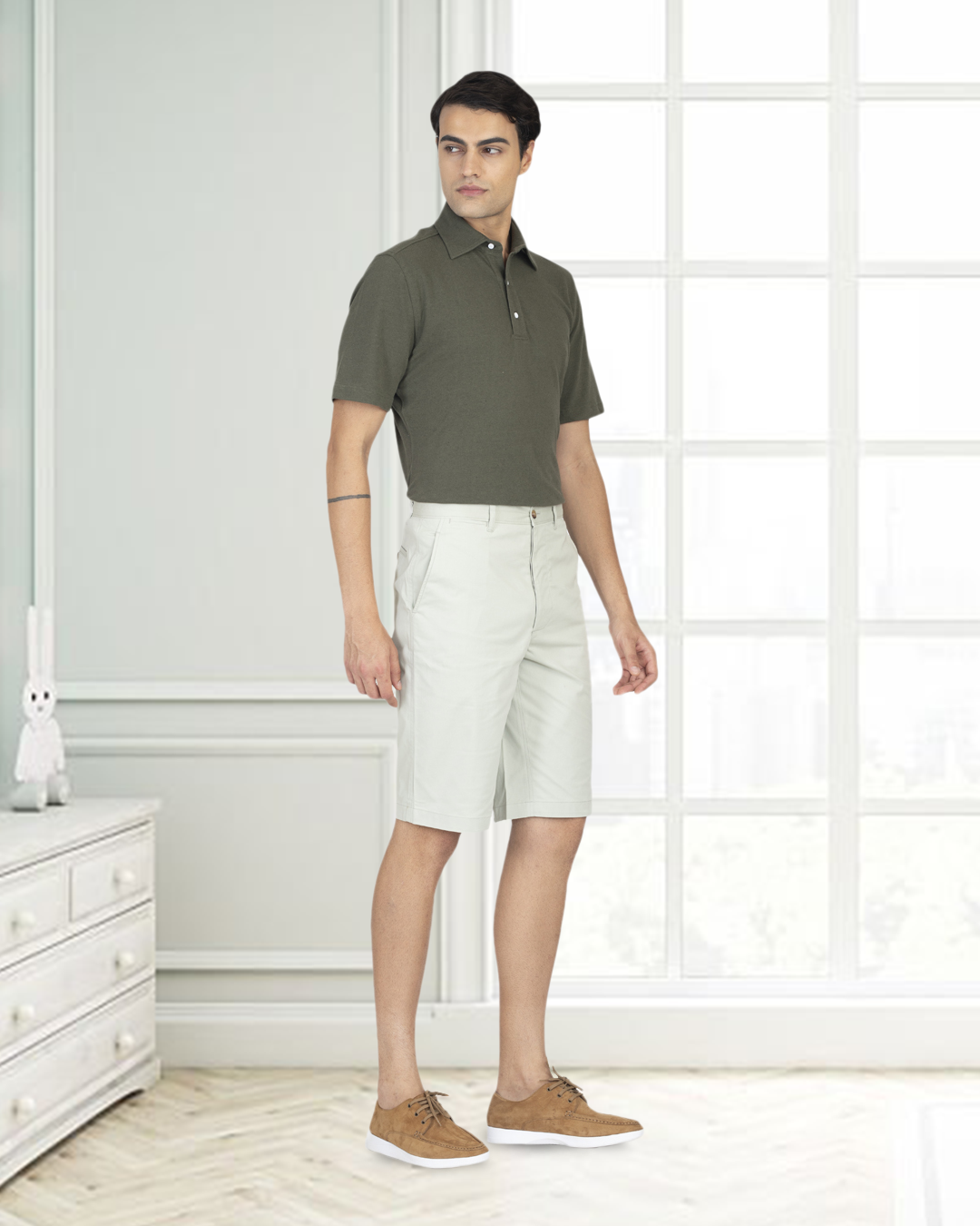 Genoa Pale Green Shorts - 5