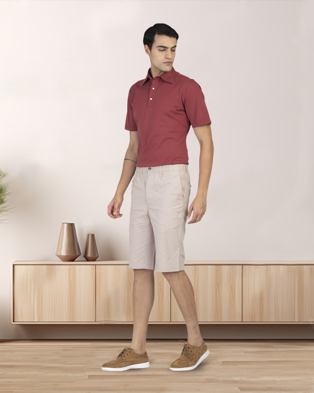 Genoa Pastel Pink Shorts - 3