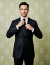 Navy Wool Pinstripes Suit