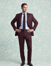 Dugdale Maroon Wool Flannel Suit