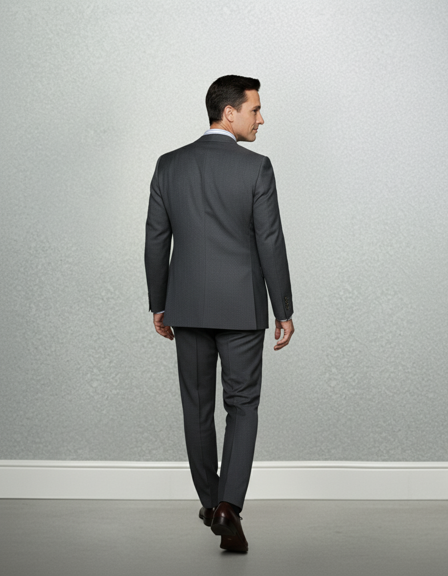 Dugdale New Fine Worsted Tropical Wool Suit- Grey - 8