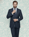 Dugdale Navy Blue Wool Flannel Suit