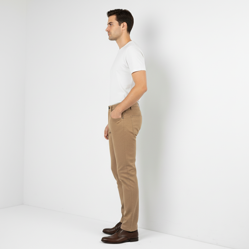 Camel Wool Jeans - 5