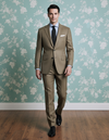 Dugdale Olive Beige Wool Flannel  suit