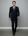 Washable Wool Suit: Black