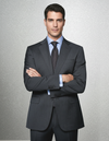 Washable Wool Suit: Dark Grey