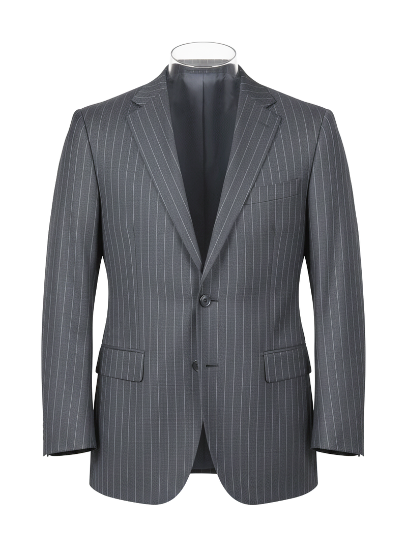 Grey Wool Pinstripes Suit