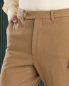 Camel Wool Flannel Pant