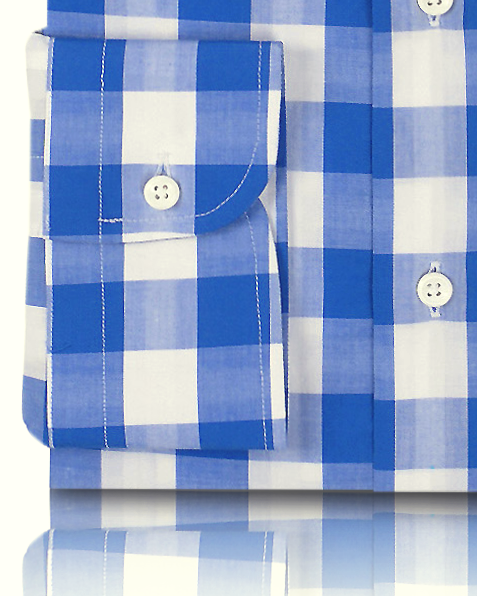Friday Shirt: Blue White Macro Gingham - 3