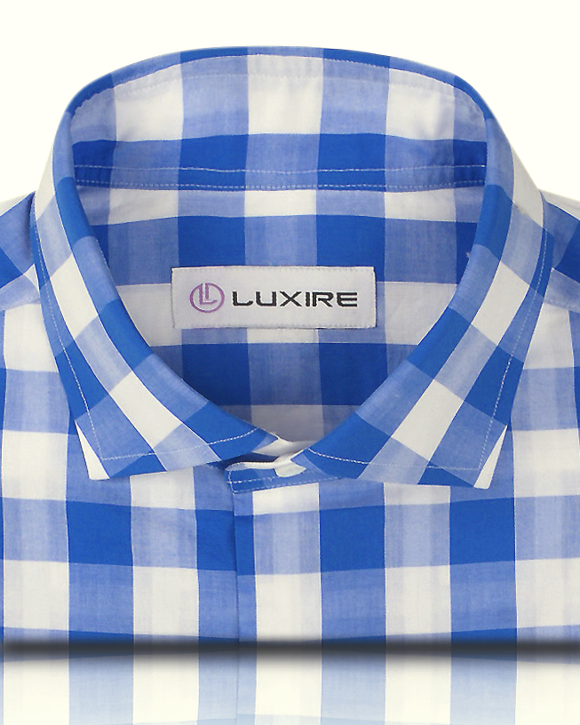 Friday Shirt: Blue White Macro Gingham - 2