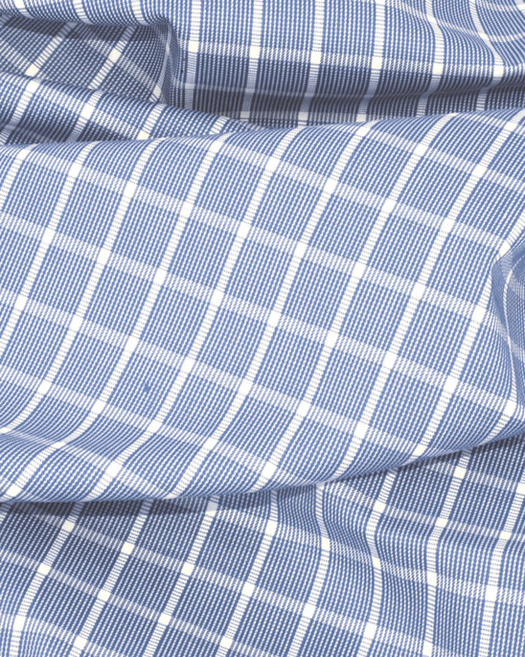 Navy Blue with White Grid Shirt - 4