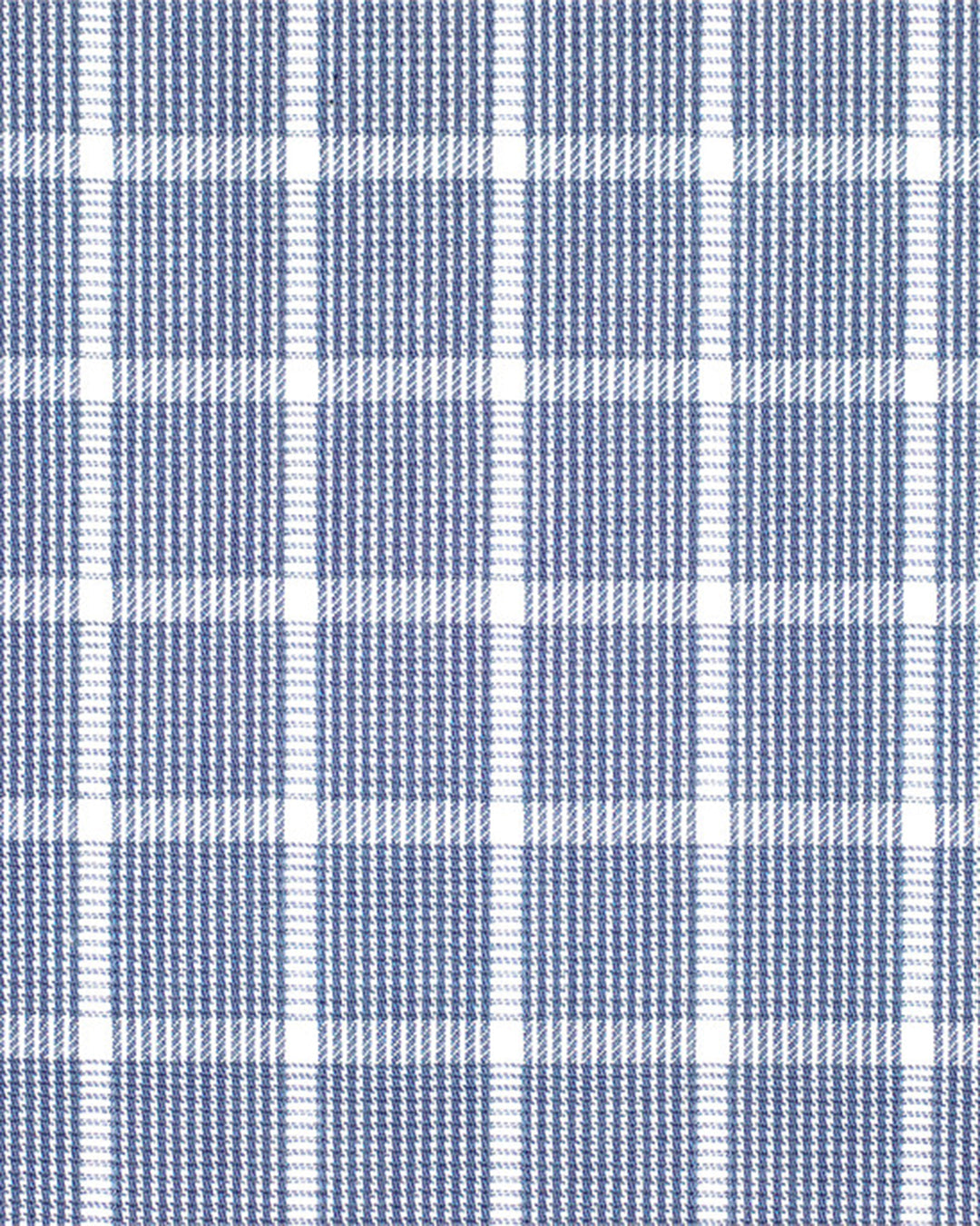 Navy Blue with White Grid Shirt - 5