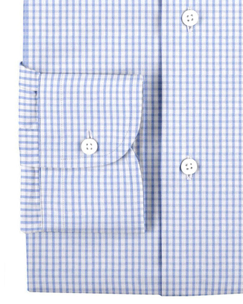 Light Blue White Gingham Shirt
